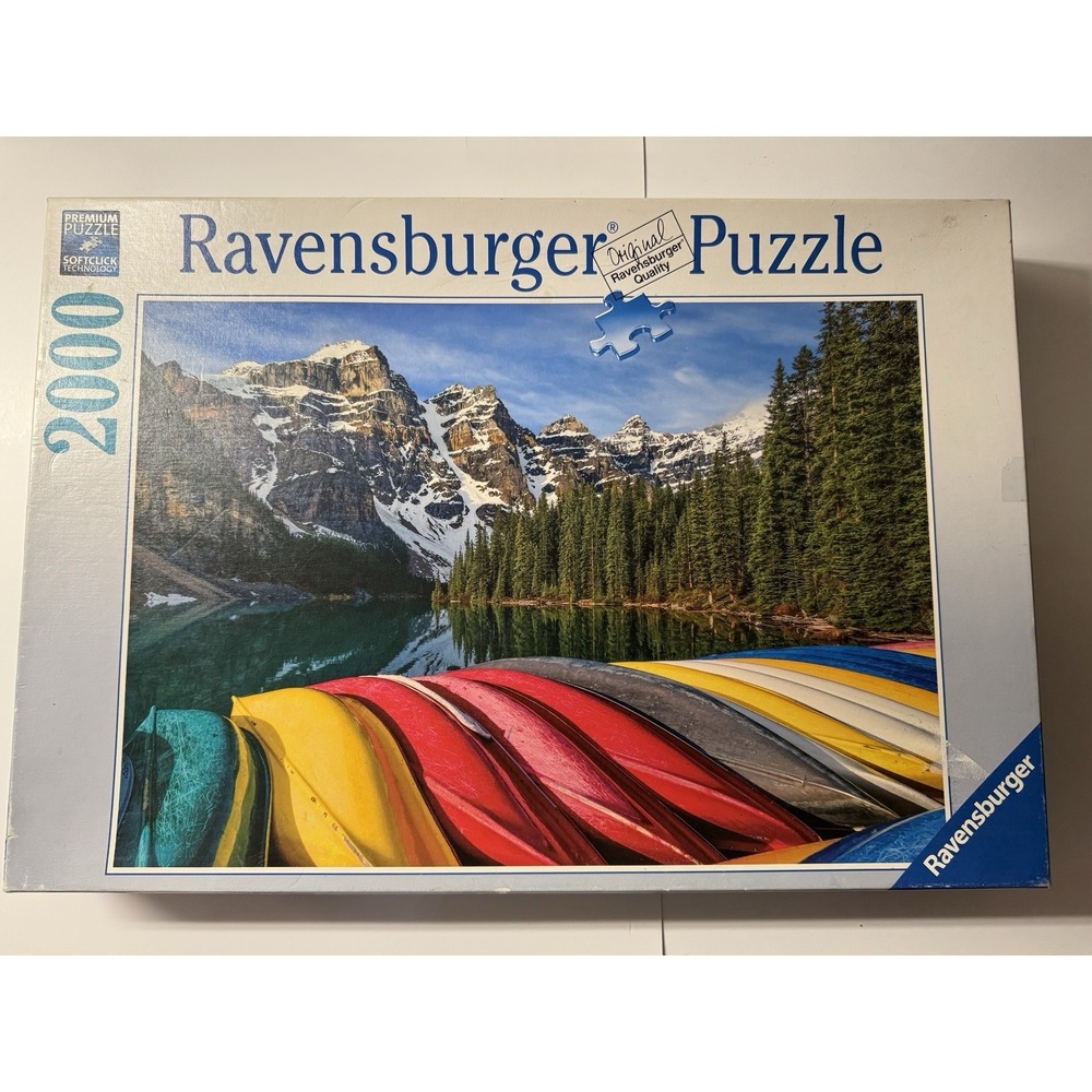 Ravensburger Moraine Lake Canoes Puzzle 2000 Pieces #166473 Canada Mountains